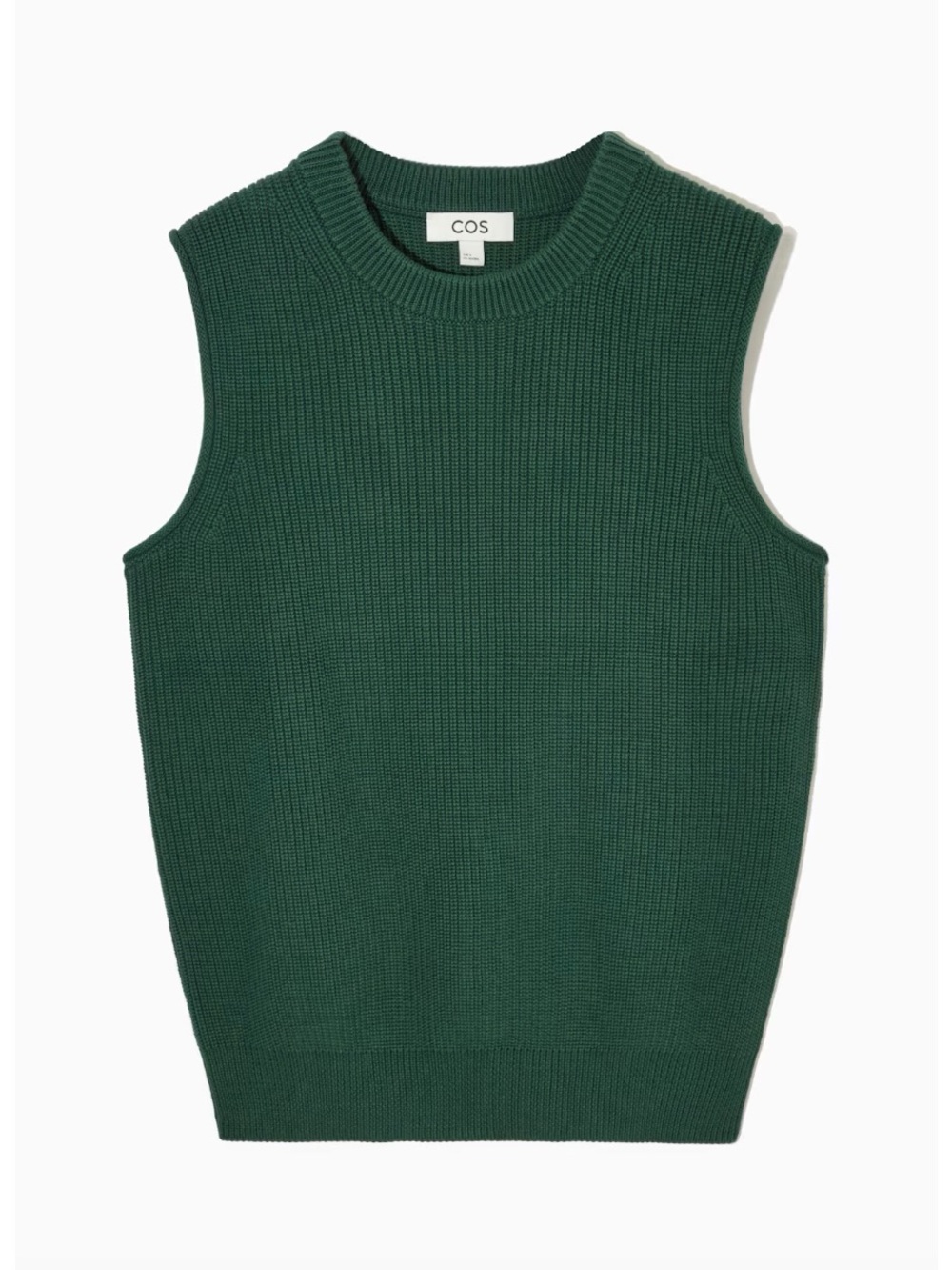 COS Knitted Sweater Vest Dark Green